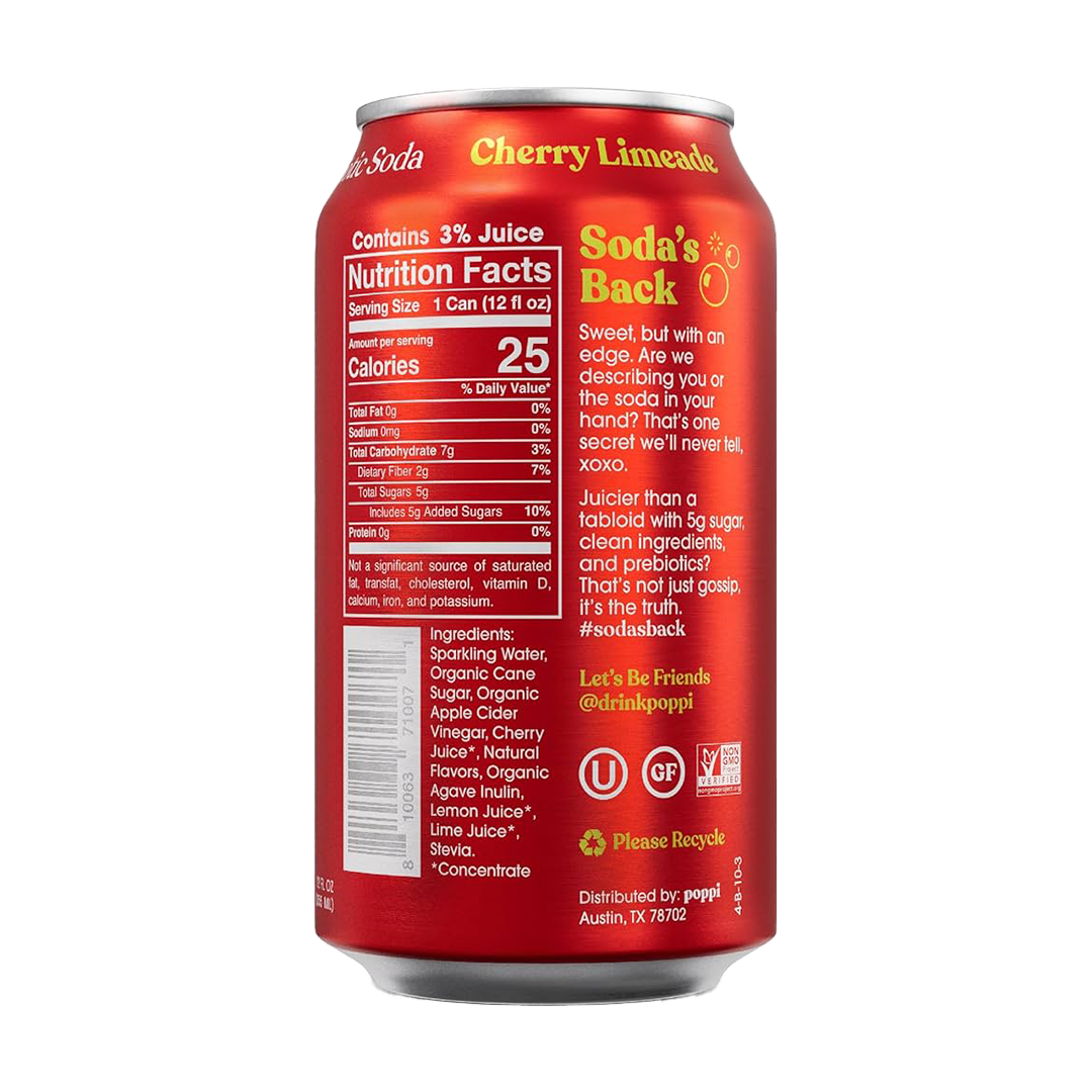 POPPI SODA, CHERRY LIMEADE