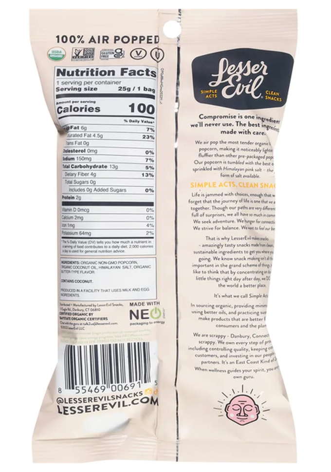 LESSER EVIL, POPCORN, HIMALAYAN GOLD – Juice Press