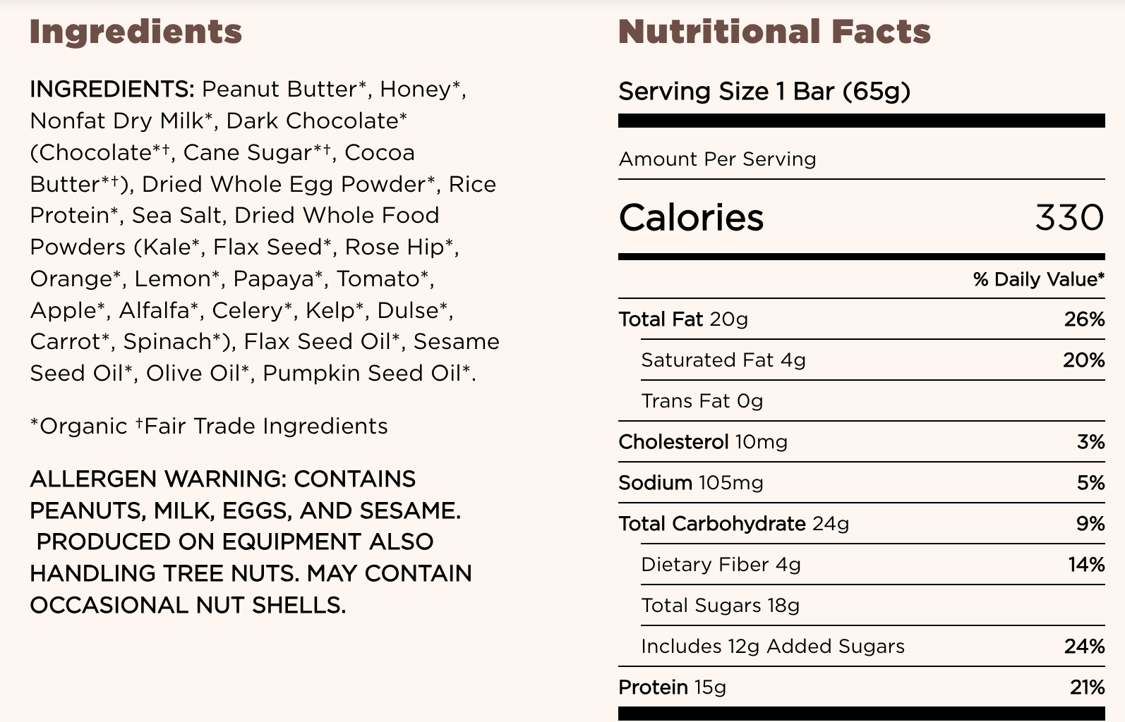PERFECT BAR, DARK CHOCOLATE CHIP PEANUT BUTTER
