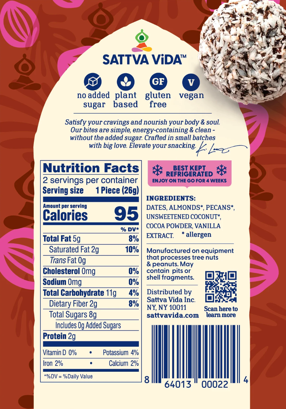 SATTVA VIDA, ENERGY BITES, COCOA CRAZE