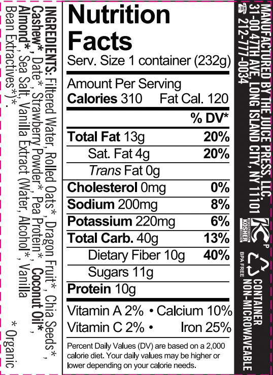 STRAWBERRY DRAGON FRUIT OVERNIGHT OATS Juice Press