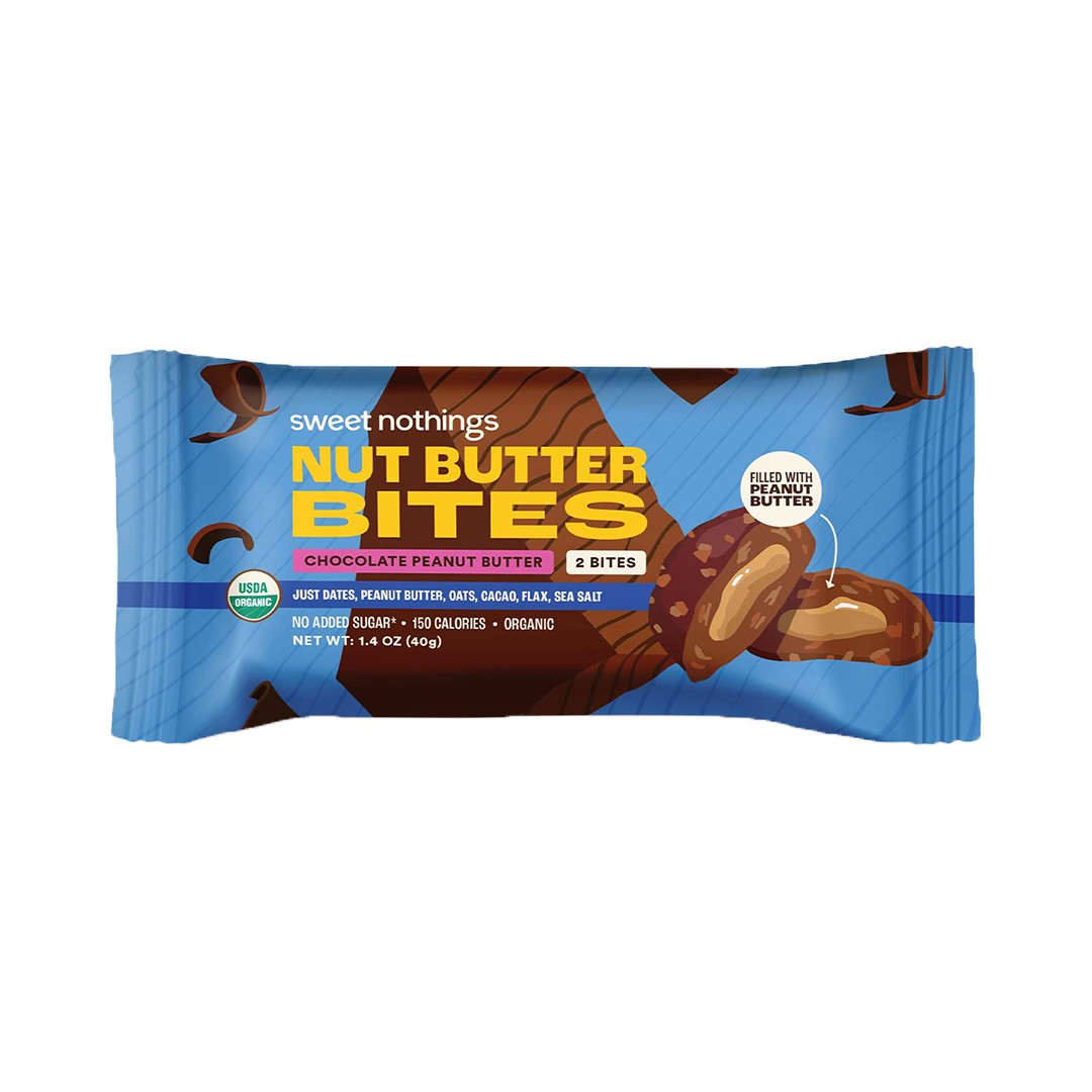 SWEET NOTHINGS, NUT BUTTER BITES, CHOCOLATE PEANUT BUTTER